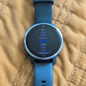 garmin Venu Sq Teal Blue Silicone Fitness Smartwatch